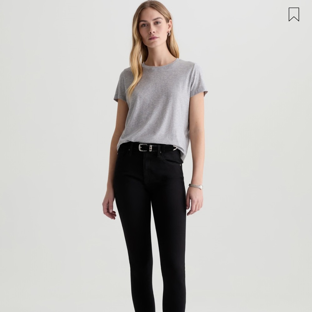 AG the Farrah skinny high-rise jean in black size 27reg women’s